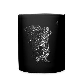 Funny Tennis Player Racket Turtle - Tasse einfarbig - Schwarz - Vorne