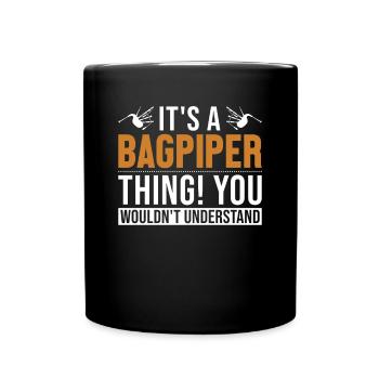 C’est un truc de cornemuse Great Highland Blowpipe - Mug uni - noir - Devant
