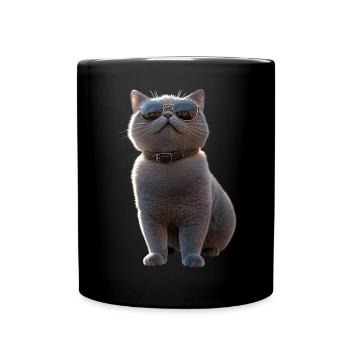 British Shorthair Chat BKH Chat Maman Chats Mignons - Mug uni - noir - Devant