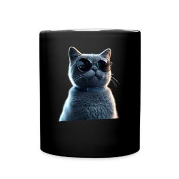 British Shorthair Chat BKH Chat Maman Chats Mignons - Mug uni - noir - Devant