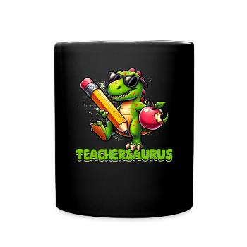 Teachersaurus Rex Dinosaure Professeur Professeur - Mug uni - noir - Devant