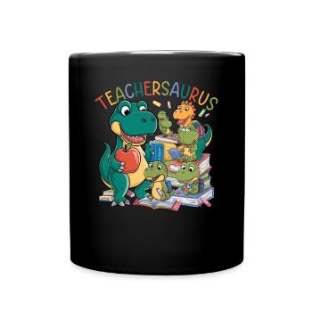 Teachersaurus Rex Dinosaure Professeur Professeur - Mug uni - noir - Devant