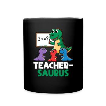 Teachersaurus Rex Dinosaure Professeur Professeur - Mug uni - noir - Devant