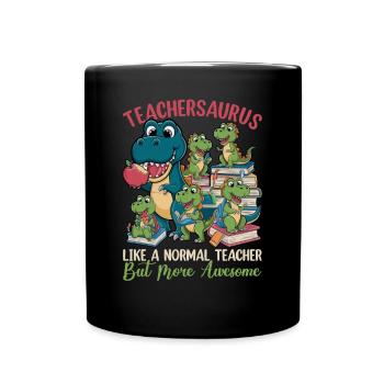 Teachersaurus Rex Dinosaure Professeur Professeur - Mug uni - noir - Devant