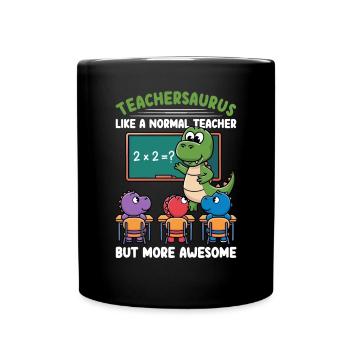 Teachersaurus Rex Dinosaure Professeur Professeur - Mug uni - noir - Devant