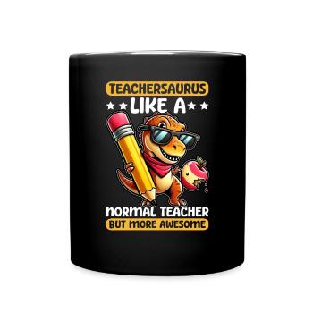 Teachersaurus Rex Dinosaure Professeur Professeur - Mug uni - noir - Devant