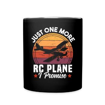 Nur noch ein RC-Flugzeug, versprochen - Tasse einfarbig - Schwarz - Vorne