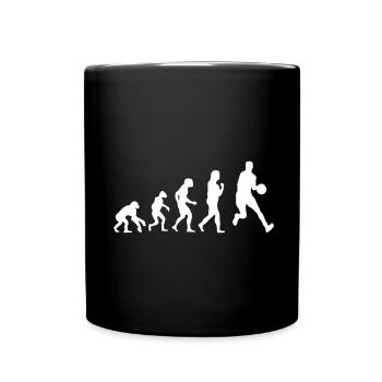 Basketball Tshirt B-Ball Dunking Rebound Player - Full Colour Mug - black - Front