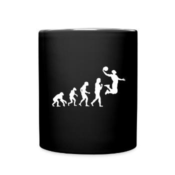 Basketball Tshirt B-Ball Dunking Rebound Player - Full Colour Mug - black - Front