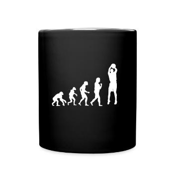 Basketball Tshirt B-Ball Dunking Rebound Player - Full Colour Mug - black - Front
