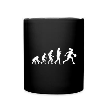 Basketball Tshirt B-Ball Dunking Rebound Player - Full Colour Mug - black - Front