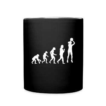 Basketball Tshirt B-Ball Dunking Rebound Player - Full Colour Mug - black - Front