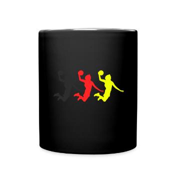 Basketball Tshirt B-Ball Dunking Rebound Player - Full Colour Mug - black - Front