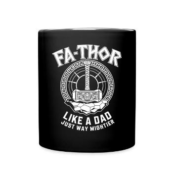 FA-THOR Comme un papa juste bien plus puissant Viking - Mug uni - noir - Devant
