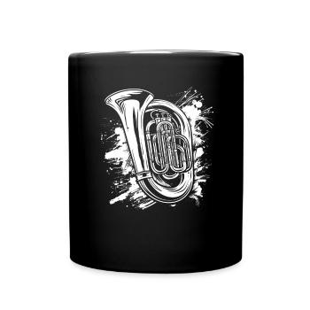 Tuba drôle - Mug uni - noir - Devant