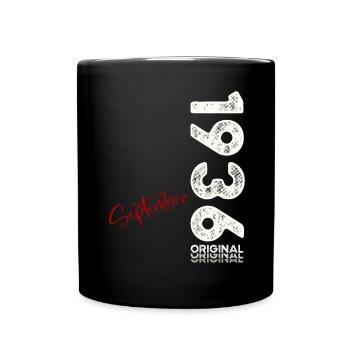 88ème Anniversaire Millésime Septembre 1936 Millésime 36 - Mug uni - noir - Devant
