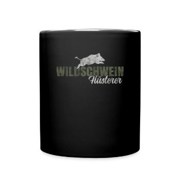 Wildschwein Flüsterer - Tasse einfarbig - Schwarz - Vorne