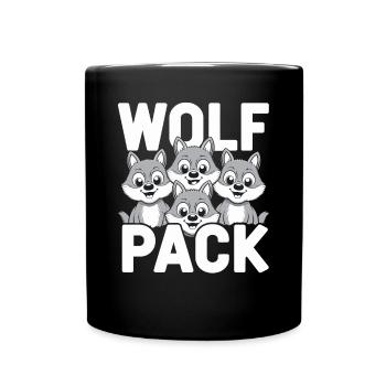 Wolf Group Design Wolf Pack - Full Colour Mug - black - Front