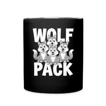 Wolf Group Design Wolf Pack - Full Colour Mug - black - Front
