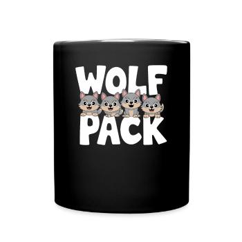 Wolf Group Design Wolf Pack - Full Colour Mug - black - Front