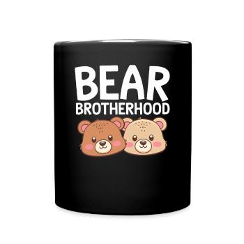 Bears Groups Design Bears Brotherhood - Full Colour Mug - black - Front