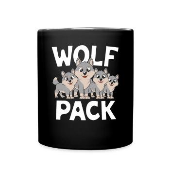 Wolf Group Design Wolf Pack - Full Colour Mug - black - Front