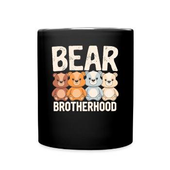 Bears Groups Design Bears Brotherhood - Full Colour Mug - black - Front