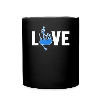 Dudelsack Liebe Great Highland Dudelsack Unterricht - Tasse einfarbig - Schwarz - Vorne