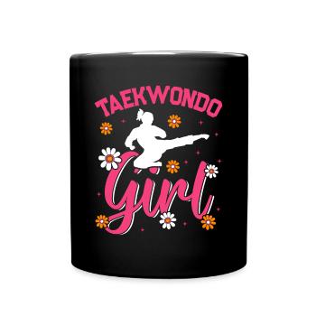 Taekwondo Girl Taekwondo Martial Arts - Full Colour Mug - black - Front