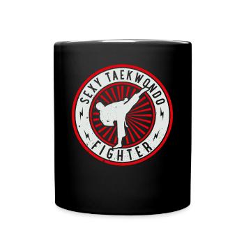 Sexy Taekwondo Fighter - Taekwondo Martial Arts - Full Colour Mug - black - Front
