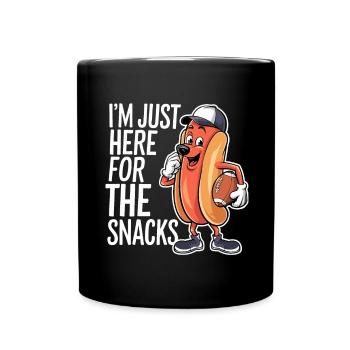Football - Lustig Je suis juste là pour les collations - Mug uni - noir - Devant
