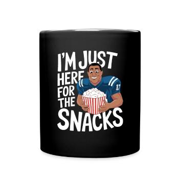 Football - Lustig Je suis juste là pour les collations - Mug uni - noir - Devant