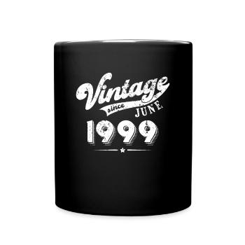 Vintage since June 1999 Geburtstag Geschenk - Tasse einfarbig - Schwarz - Vorne