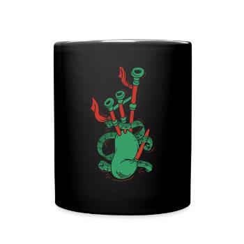 Blasrohr Great Highland Dudelsack Unterricht Spieler - Tasse einfarbig - Schwarz - Vorne