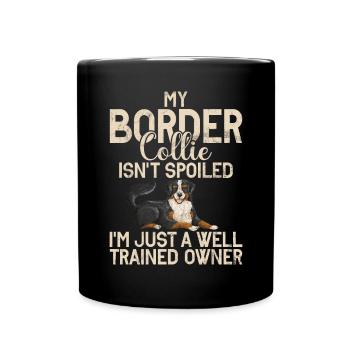 Border Collie Gifts - Tasse einfarbig - Schwarz - Vorne
