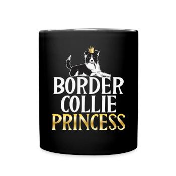 Border Collie Gifts - Tasse einfarbig - Schwarz - Vorne