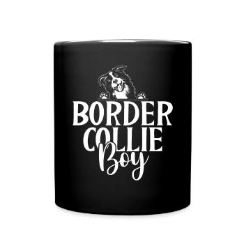 Border Collie Gifts - Tasse einfarbig - Schwarz - Vorne