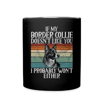 Cadeaux Border Collie - Mug uni - noir - Devant