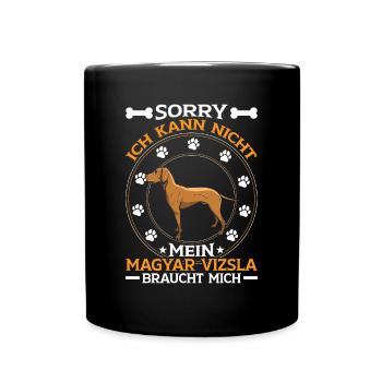 Magyar Vizsla needs me pointing dog - Full Colour Mug - black - Front