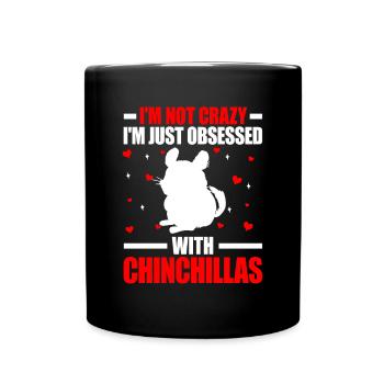 Chinchilla pas fou rongeur souris laineuse - Mug uni - noir - Devant