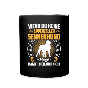Le chien de montagne n’aime pas le chien de montagne d’Appenzeller - Mug uni - noir - Devant