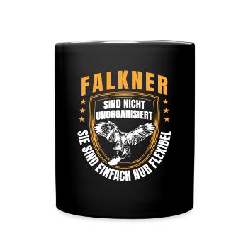 Falconers are flexible Falconry - Full Colour Mug - black - Front
