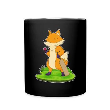 Fox Cricket Cricket Bat - Full Colour Mug - black - Front