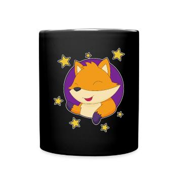 Étoiles du renard - Mug uni - noir - Devant