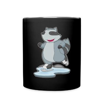 Patins à glace Raccoon - Mug uni - noir - Devant