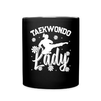 Taekwondo Lady Taekwondo Fighter - Full Colour Mug - black - Front