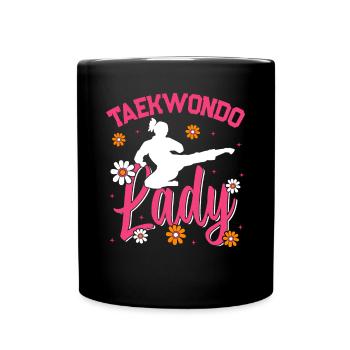 Taekwondo Lady Taekwondo Martial Arts - Full Colour Mug - black - Front