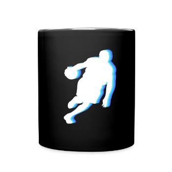 Basketball Tshirt B-Ball Dunking Rebound Player - Full Colour Mug - black - Front