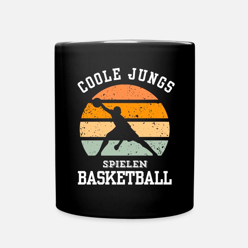 Basketball T-skjorte B-Ball Dunking Rebound Player - Ensfarget kopp - svart