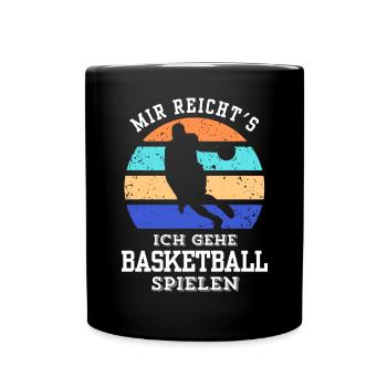 Basketball Tshirt B-Ball Dunking Rebound Player - Full Colour Mug - black - Front